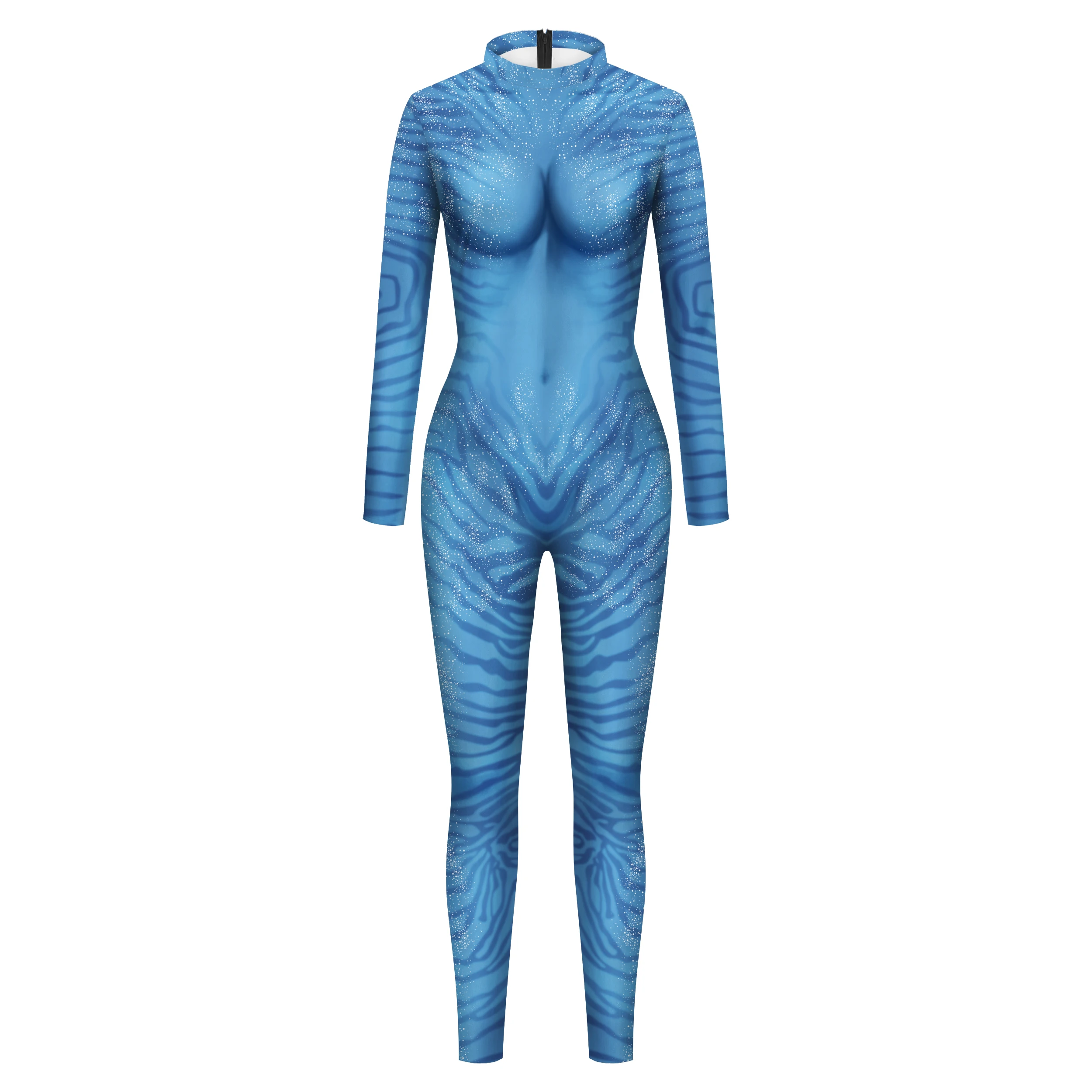 Zawaland abbigliamento Sexy da donna Zentai Cosplay Movie Costume Catsuit tuta 3D Printed Festival Party body vestito femminile