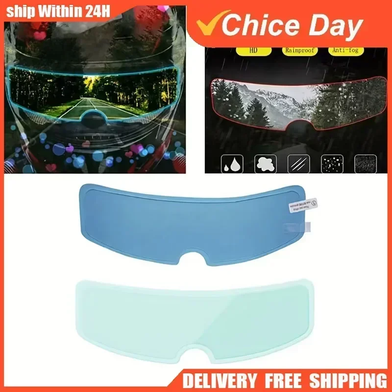 1PCS Anti-fog Rain Film Motorcycle Helmet Stickers Riding Hard Hat HD Anti-ultraviolet Wind Lenses Helmet Accessories
