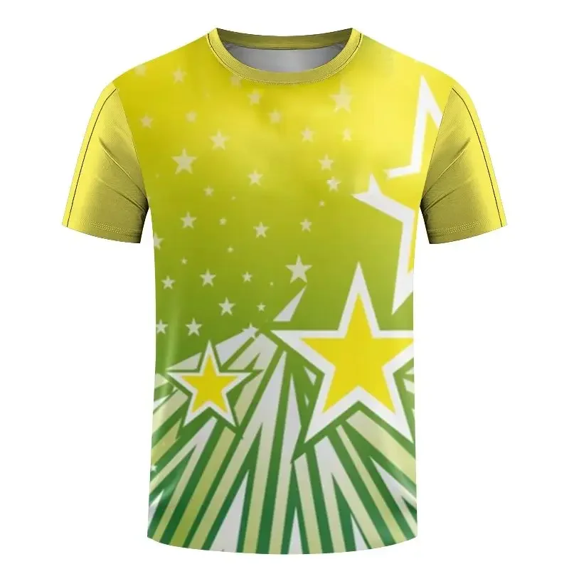 

Summer Men's Badminton Fitness 3d Printing O Collar Quick Dry Short Sleeve Loose T-Shirt Casual Breathable Plus Size Top