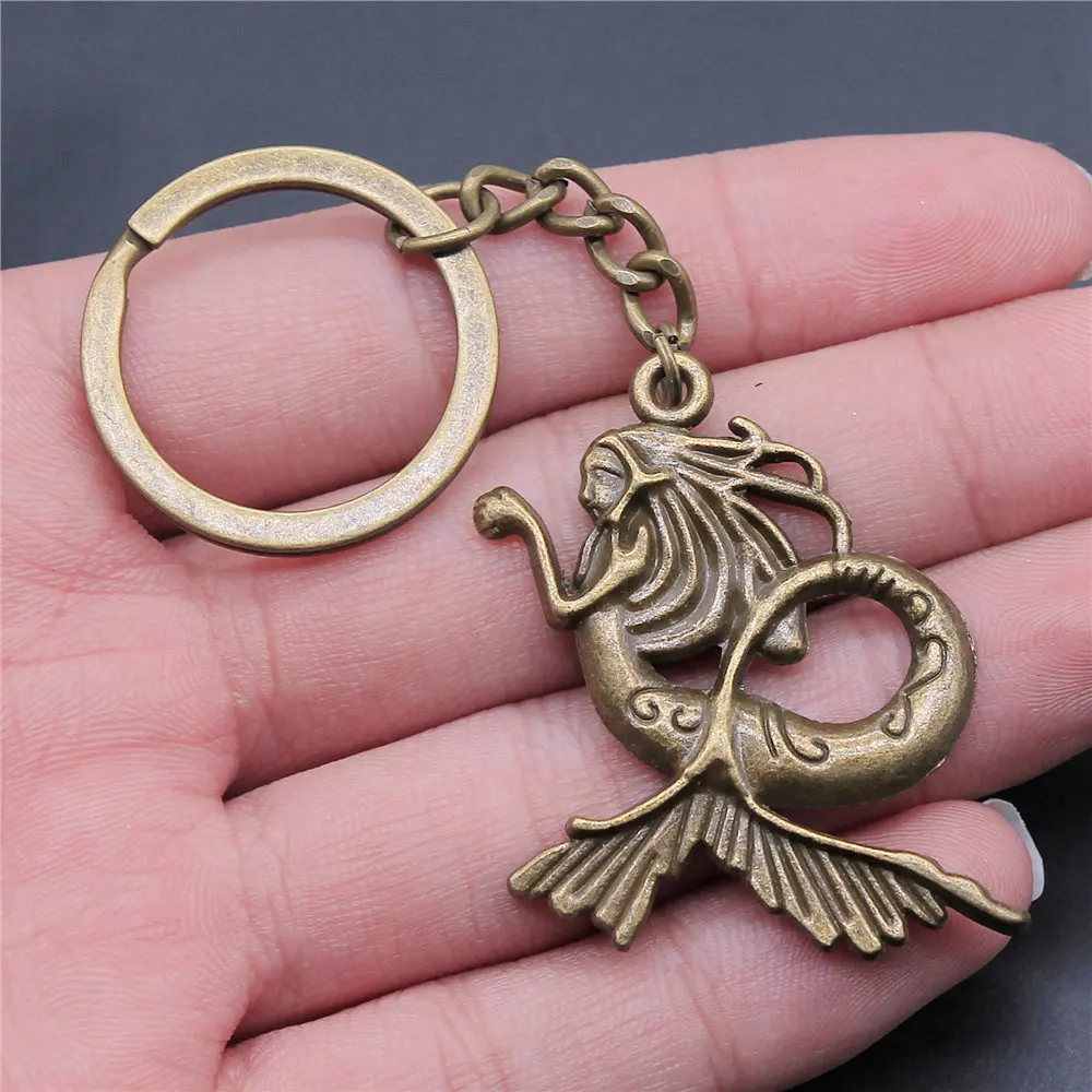 Seahorse Octopus Mermaid Keychains Nail Charms Handmade Jewelry Making Ring Size 28mm