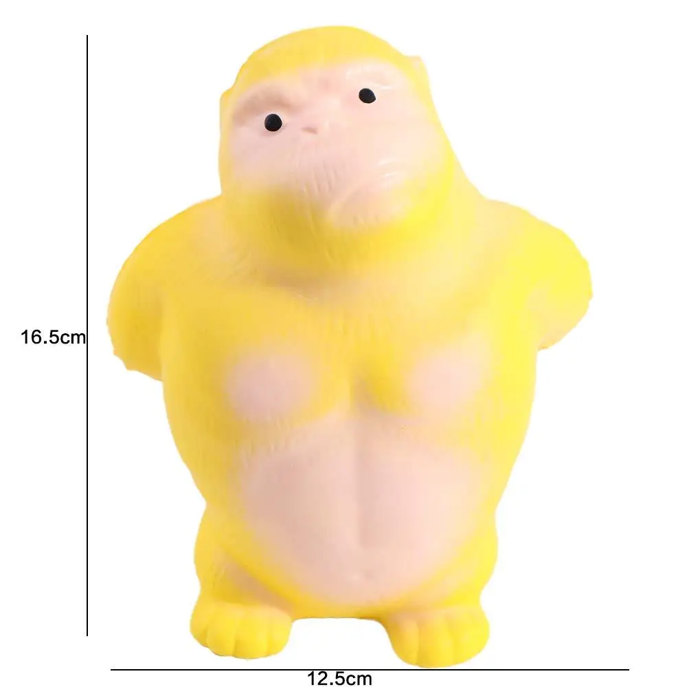 Orangutan Spremere Sfiato Gorilla Giallo Rimbalzo lento Spremere Scimmia Giocattoli Stretch Creativo Colla morbida Gorilla Giocattoli Regali per adulti