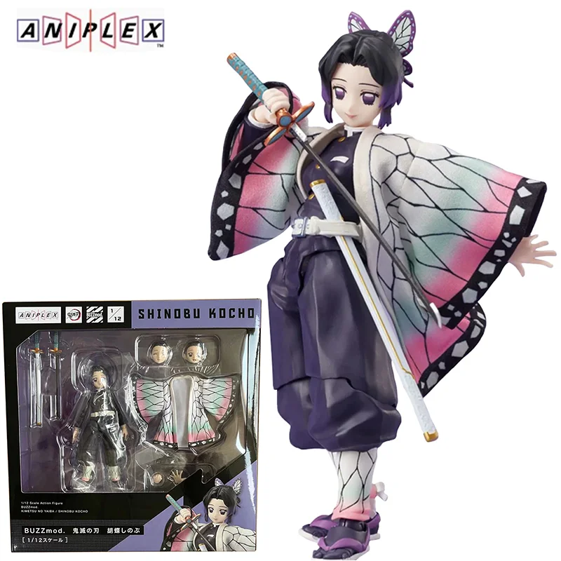 100% In Stock Original ANIPLEX BUZZmod Demon Slayer Shinobu Kocho 16cm Anime Action Collection Figures Model Toys