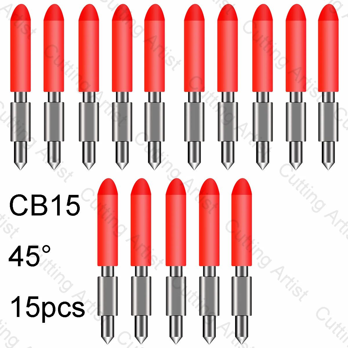 

15pcs 45 Degree CB15 CB15U Blade for Silhouette Cameo 3 2 1 Portrait 2 1 Curio With Springs Vinyl Cutter Universal