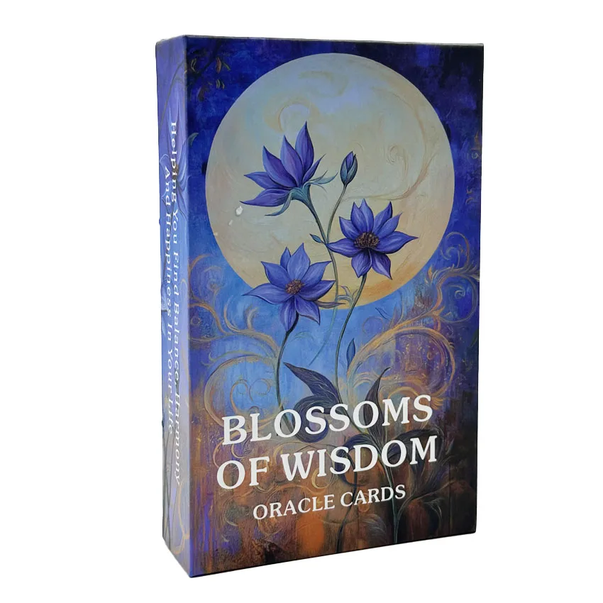 56 Pcs Blossoms of Wisdom Oracle Cards 12X7 CM 14+ Card Games