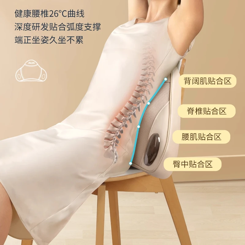 Home Shiatsu Kneading Massage Cushion - Automatic Full-Body Massager for Neck Shoulder Waist with Heat Therapy