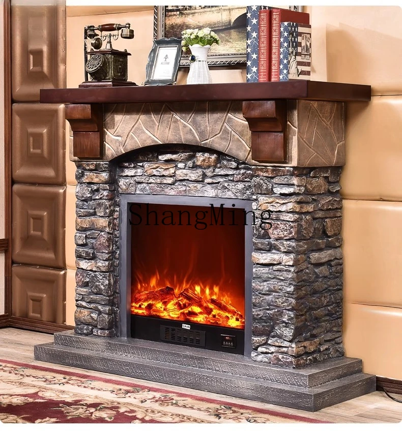 ZYY ريترو تقليد الحجر عباءة 1.2/1 3/1.42/1.5 متر مقلد لهب فرن التدفئة الأساسية