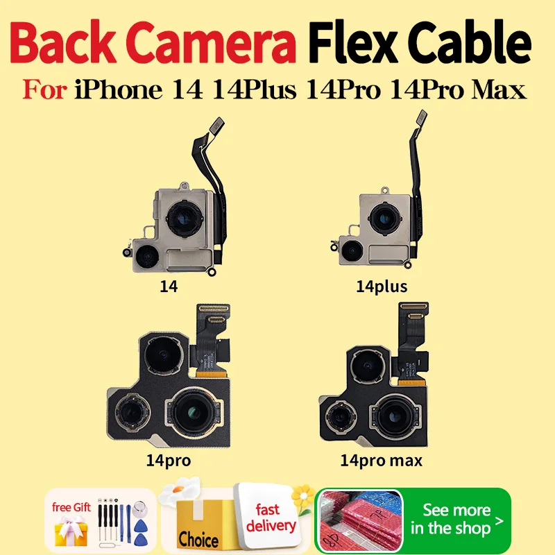 

Rear Camera Flex Cable For iPhone 14 15 Plus 14 15 Pro Max Back Camera Main Lens Replaceable Parts