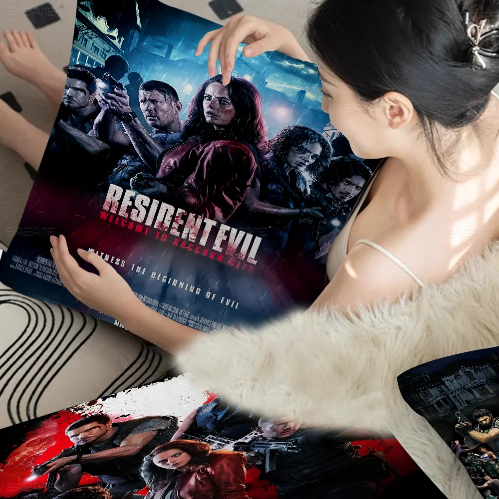 Canvas Painting Game R-RESIDENT EVIL Cushion Cover Pillowcase Upholstery Sofa Throw Pillow Home Decor Pillowcas