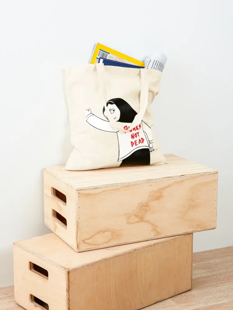 Punk is Not Dead Tote Bag حقيبة نسائية حقيبة تسوق نسائية حقائب قماش حقائب للنساء #4