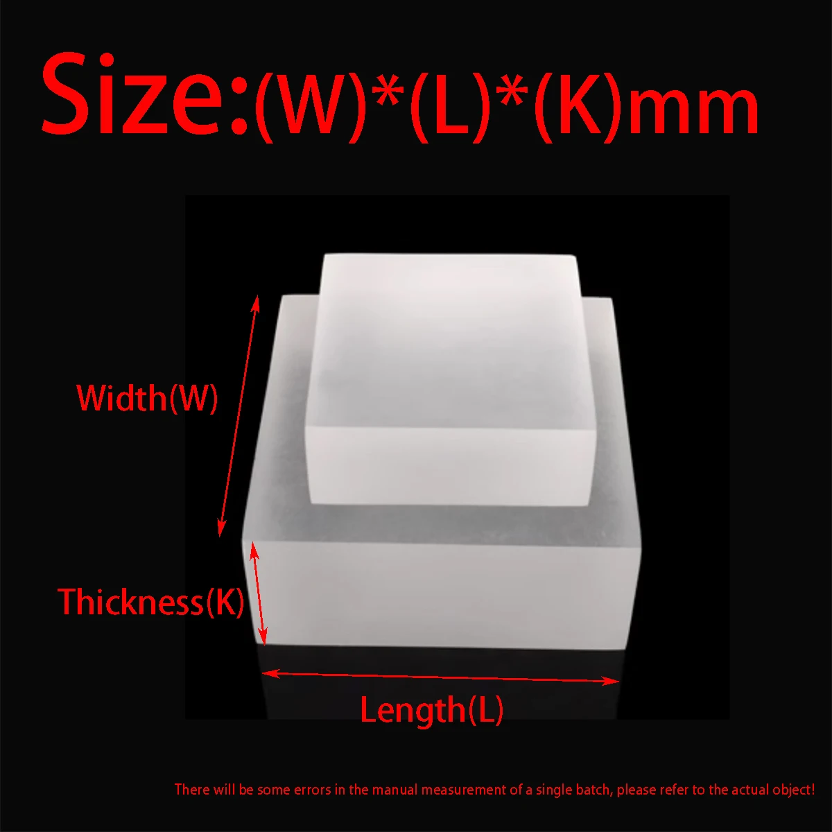 Thickened Frosted Acrylic Board And Acrylic Brick Processing Cushion Block Thickness15/20/25/30/40mm