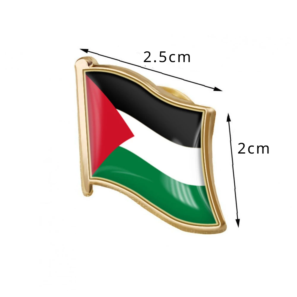 YILUOCD 3pcs Palestine Pin Palestine National Flag Brooch Country Souvenir Suit Personality Metal Enamel Badge Jewelry Gift image 6