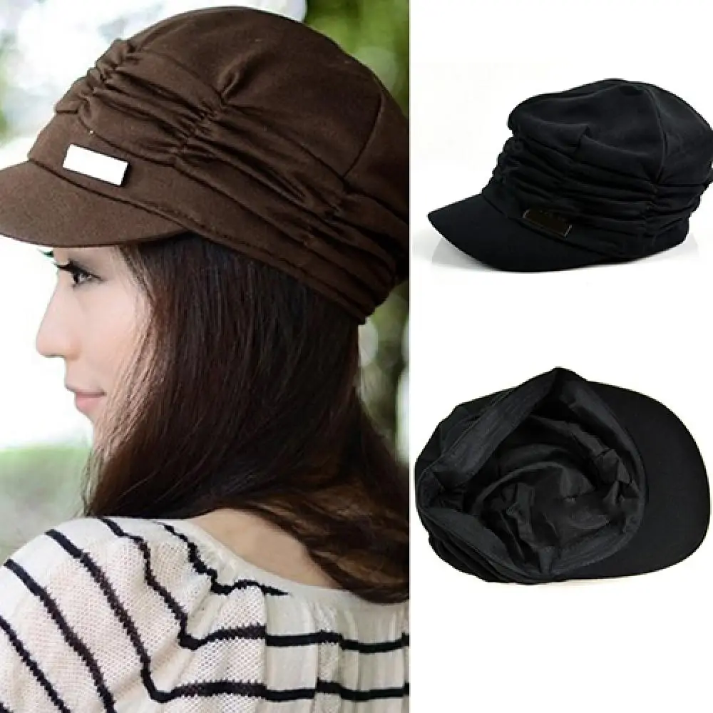 Casual Hat Peaked Cap Fashion HOT SALES !!! Women Pleated Outdoor Sports Travel Sunhat