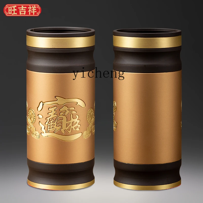 LYY Bucket for inserting incense in front of zz Buddha Brass incense bucket Household Buddhist hall oral offering device for