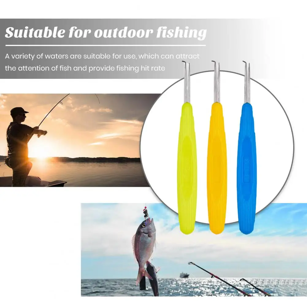 2Pcs Fishing Line Knotter Plastic Handle Stainless Steel Fishing Line Knotter Manual Tie Hook Device Fishing Tackle