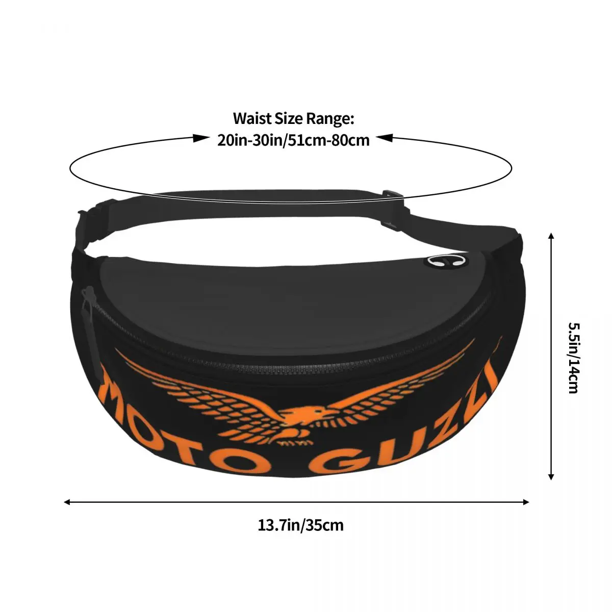 Bolsa Peito Motocicleta Laranja para Homens e Mulheres, Acessórios Moto Guzzi, Fanny Pack