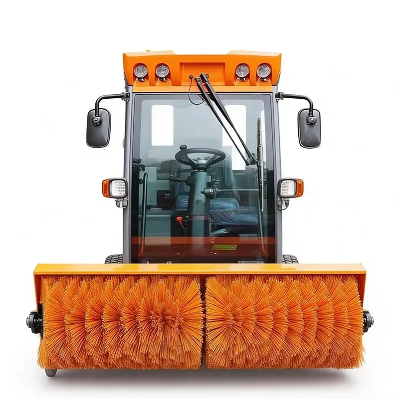 Customized High Power Rideable Snowplow Heavy Duty Commercial Electric Start Gas Snow Blower With Engine Snow Sweeper