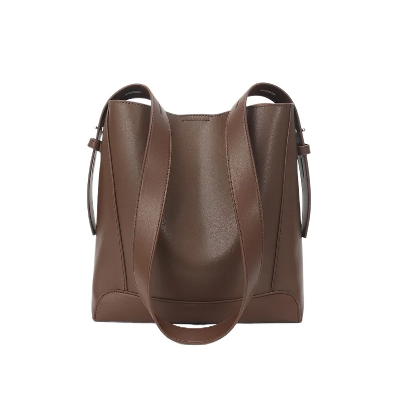 

Women's Bucket Bag Large Capacity Soft Genuine Leather Crossbody Shoulder Versatile Commuter Work Daily