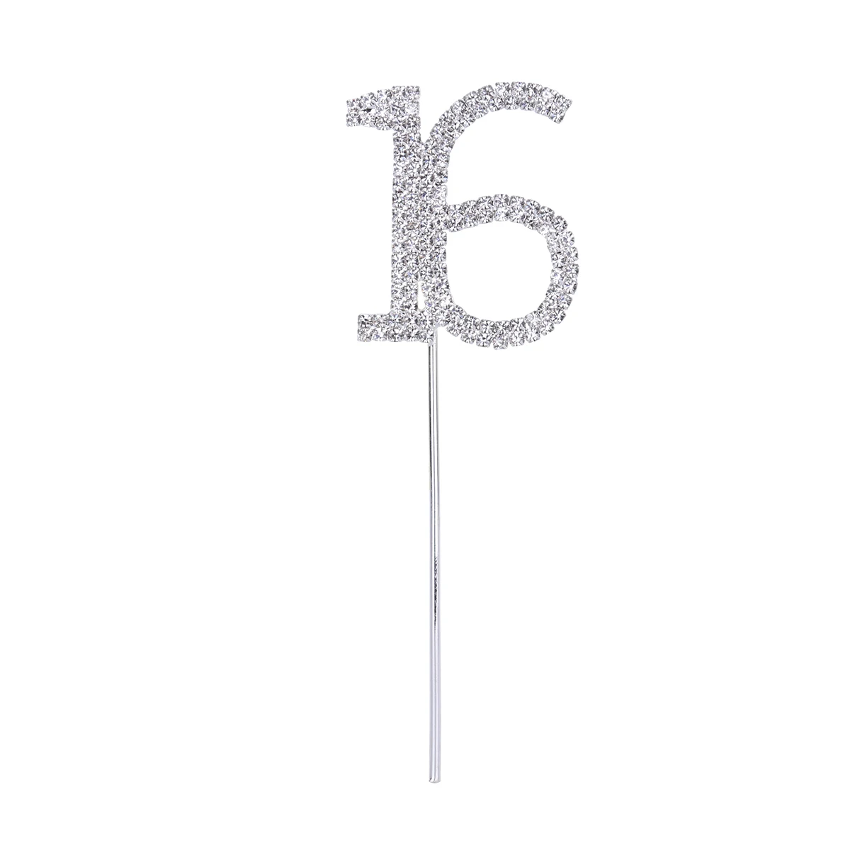 

16th Birthday Cake Toppers Rhinestone Wedding Anniversary Decorations Eco Alloy Number Picks Cupcake Celebrations