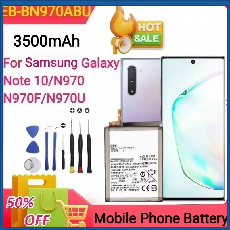 EB-BN970ABU Replacement 3500mAh Battery for Samsung Galaxy Note 10 4G/5G N970 N970F N970U N970U1 Mobile Phone Batteries+Tools