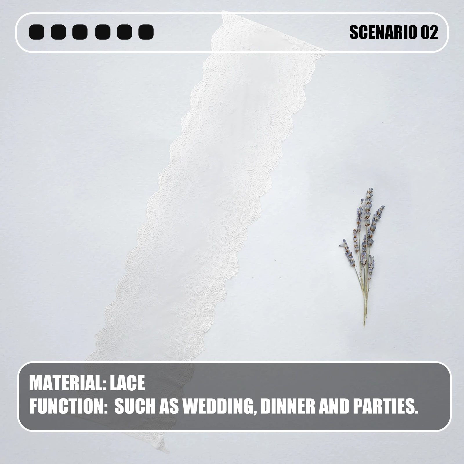 Lace Table Runner White Embroidered Dust Proof Wedding Party Decorations Tablecloth Classic Elegant Fine Workmanship Easy Clean