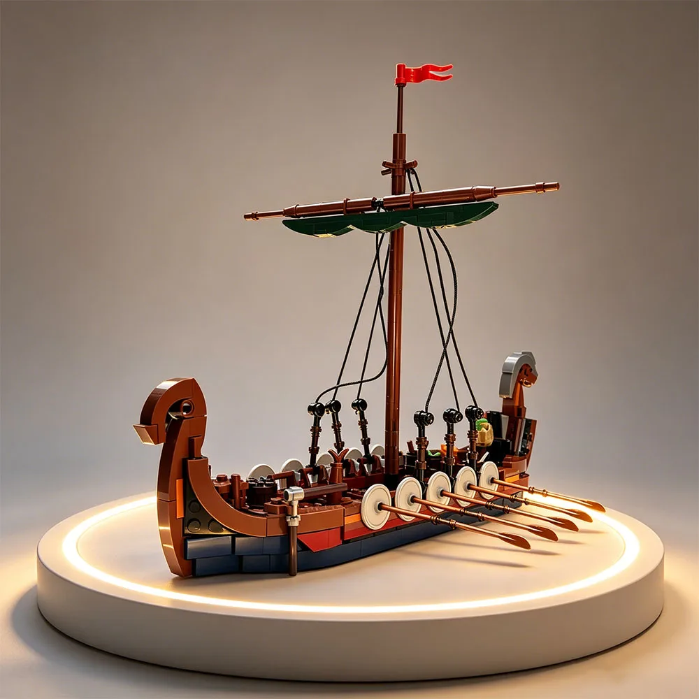 宋王朝 上・下 セット MOC Medieval Viking Ship Building Blocks Model Sodiers Ocean