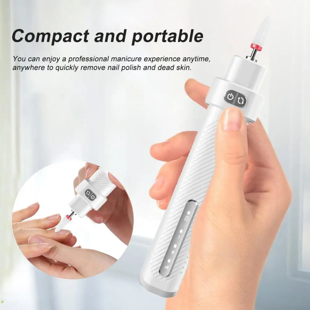 電動ネイルドリル 3 速度調整可能 - マニキュアペディキュア & ネイルアート機器用ポータブル USB 電源ネイルグラインダー