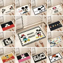 MINISO Disney Mickey Mouse Bath Door Mat Super Absorbent Bathroom Non Slip Entry Carpet Bedroom Home Decor Floor Waterproof Rug