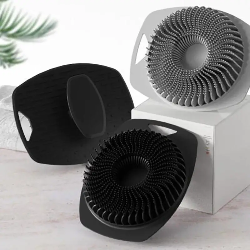 Siliconen Body Scrubber Badwasborstel Exfoliërende lichaamsborstel Douche Gezichtsscrubber Handvat Nat en droog borstelen voor heren Dames