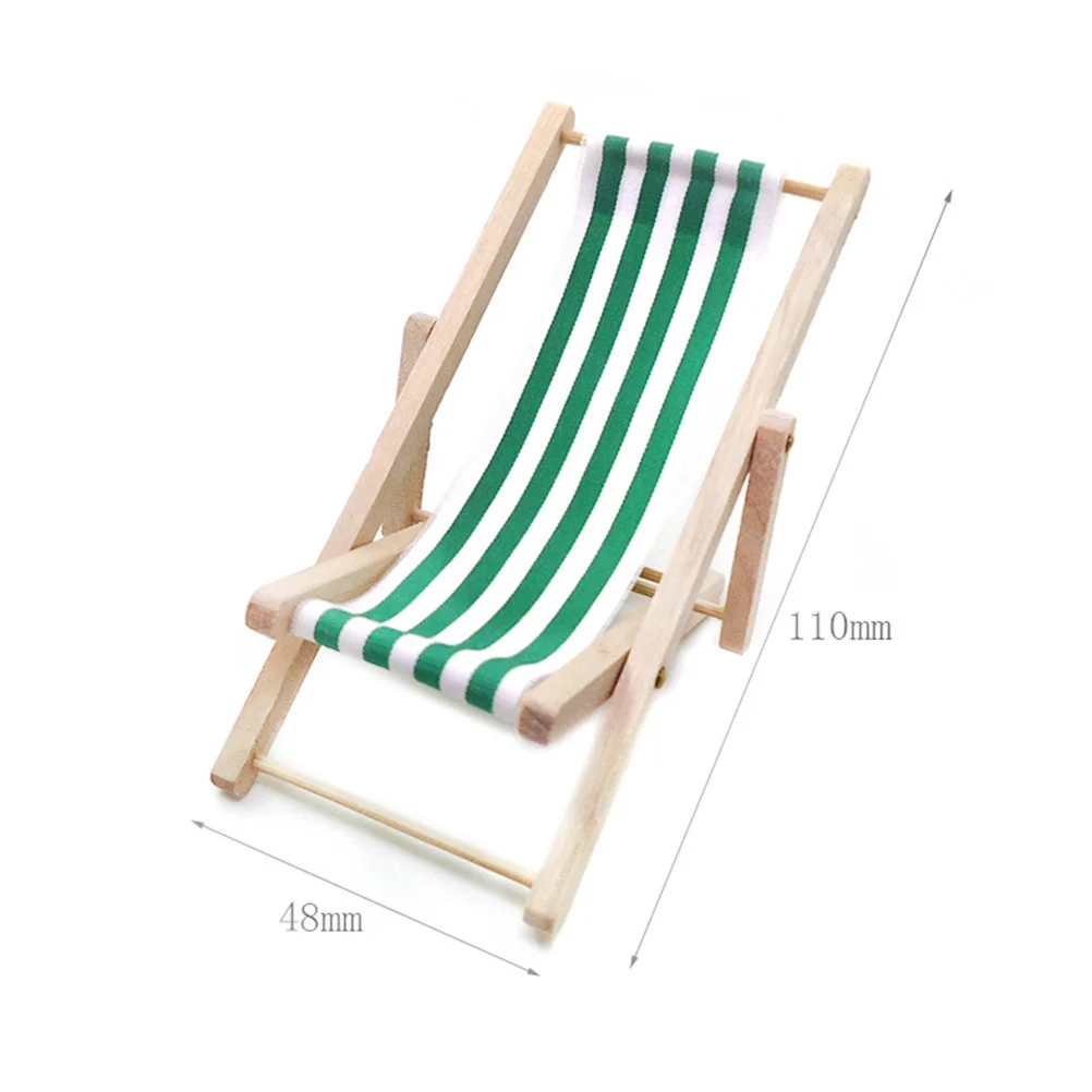 Miniature Adornments Baby Lounger Bamboo Furniture House Crafts Child Beach Chair