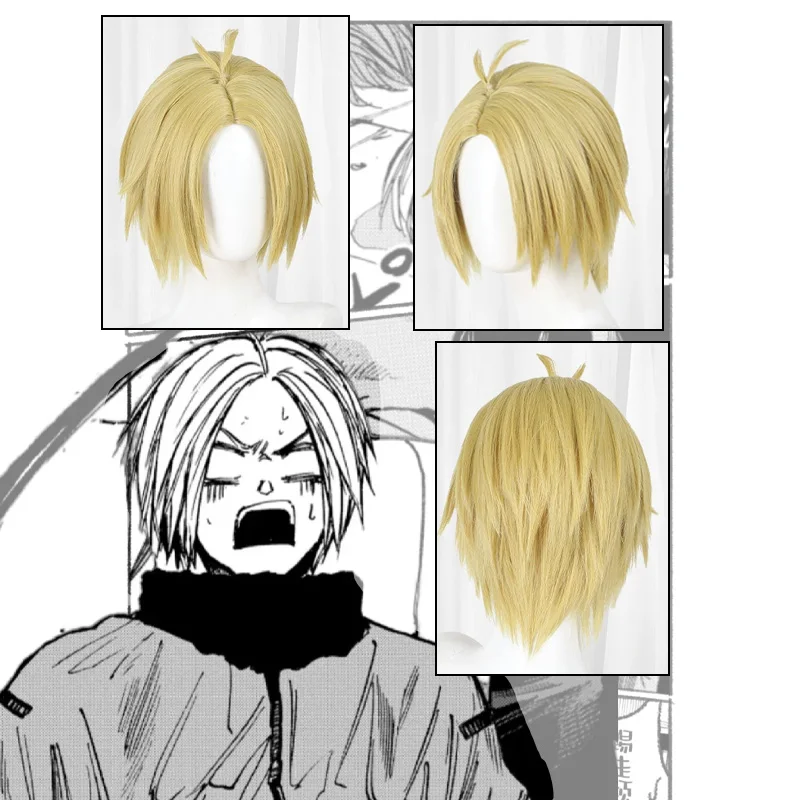 

Sakamoto Days Asakura Shin Costume Set Wig Short Yellow Blonde Hair Anime Manga Cosplay Event Roleplay Costumized Outfit for Men