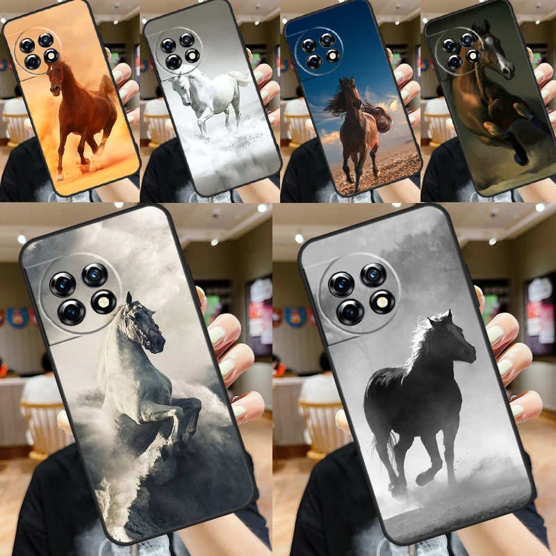 Running Horses Animal Case For OnePlus 10T 8T 12R 10R 9R 12 11 10 9 Pro Nord CE 4 2 Lite N10 N20 N30 Nord 3 Cover