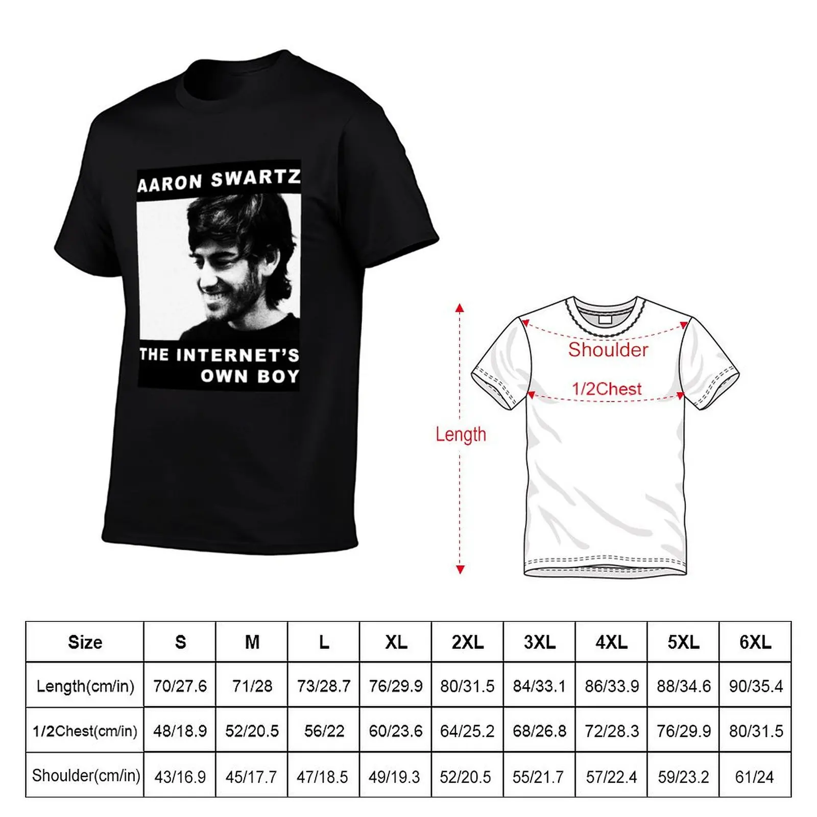 Aaron Swartz T-Shirt t shirts cotton 100% t shirts for man graphic vintage man t shirts graphic T-shirt