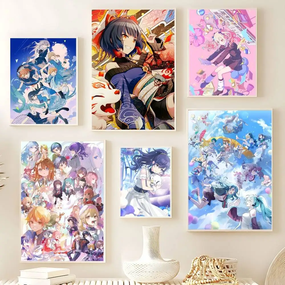 P-Project S-Sekai Anime-Poster, HD-Qualität, Wandkunst, Retro-Poster für Zuhause, Zimmer, Wanddekoration, Kawaii-Raumdekoration