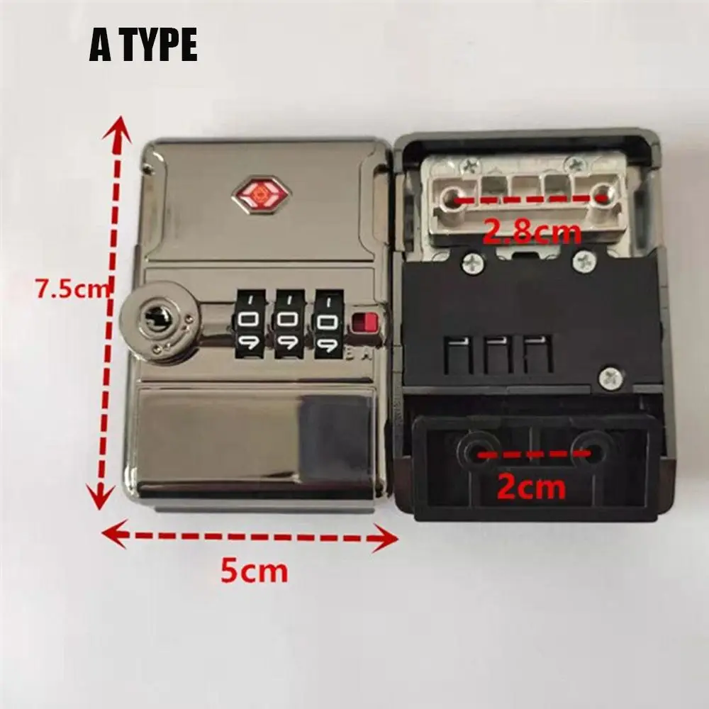 TSA Customs Password Buckle Lock Suitcase Luggage Coded Lock 3 Digit Combination Padlock Travel Anti-Theft Security Tool