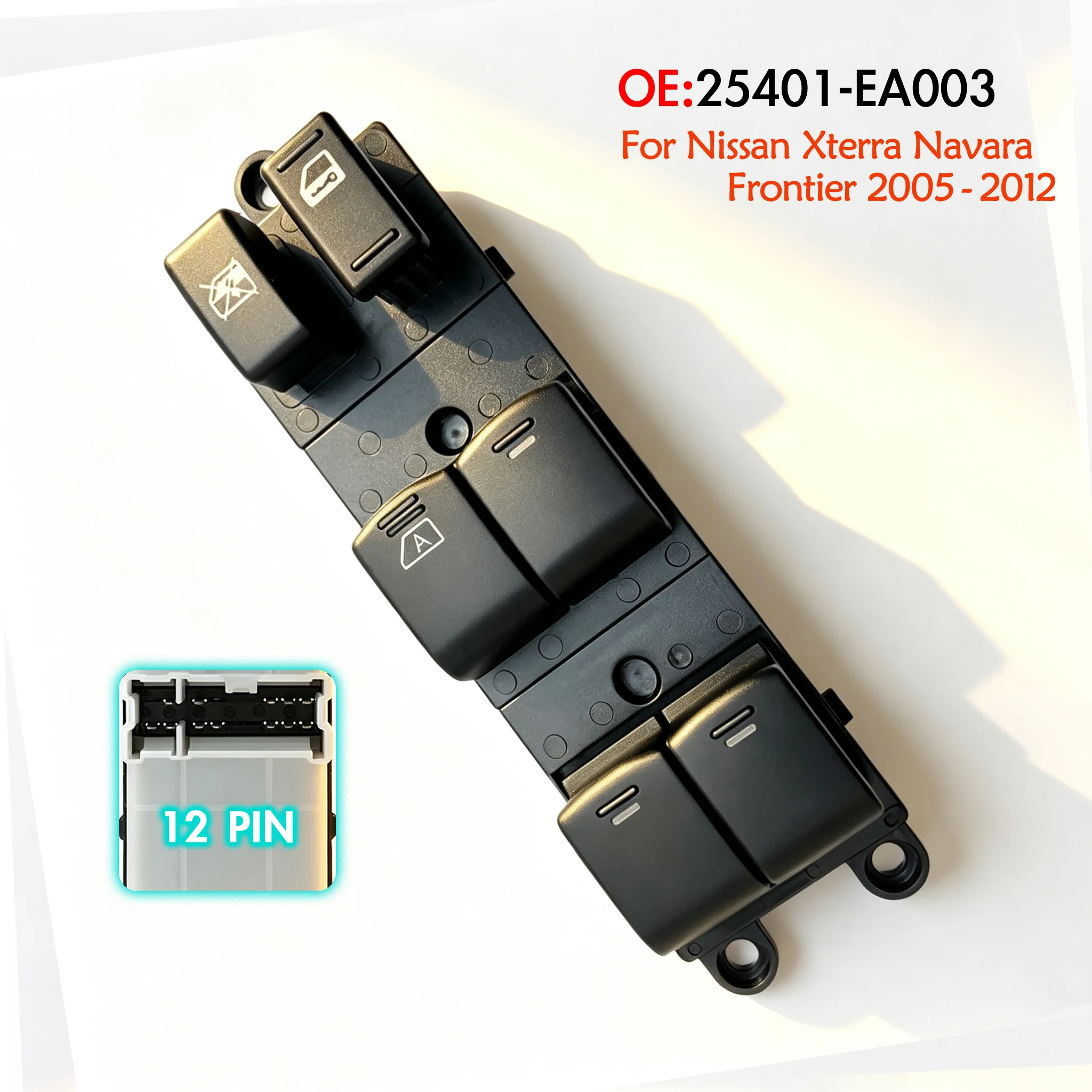 25401-EA003 For Nissan Xterra Navara Frontier 2005-2012,Front Left Electric Main Power Window Switch Lifter Control Button
