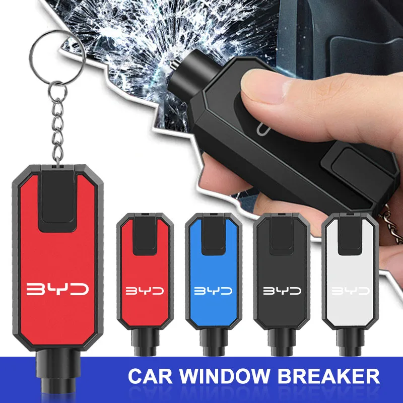 BYD Car Emergency Window Breaker Safety Hammer Fit Atto3 Seal Dolphin Han Tang Song Yuan, Multifunctional Escape Rescue Tool