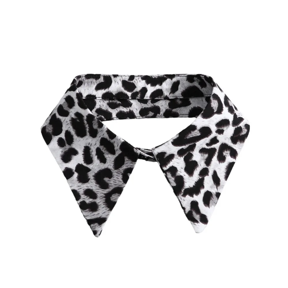 

Съемный декоративный воротник-накладка с леопардовым принтом, удобные декоративные рукава-накладки для повседневной носки, легко надеваемые фальшивые манжеты на запястья