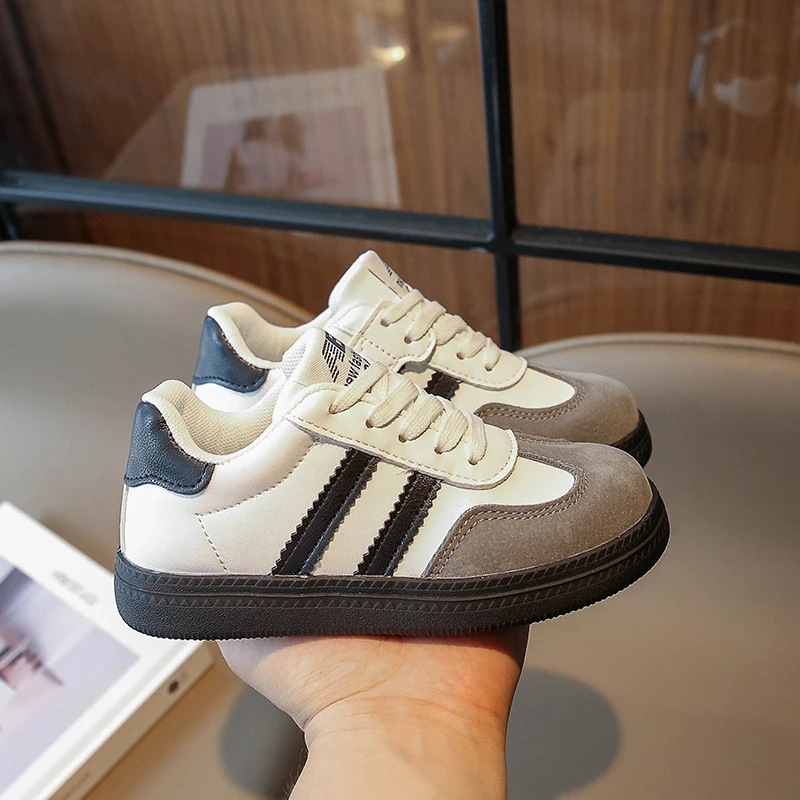 

Children Casual Shoes Soft Sole 2025 New Fashion Boys Girls Running Shoes Kids Flat Shoes Non-slip Toes Capped Sneakers