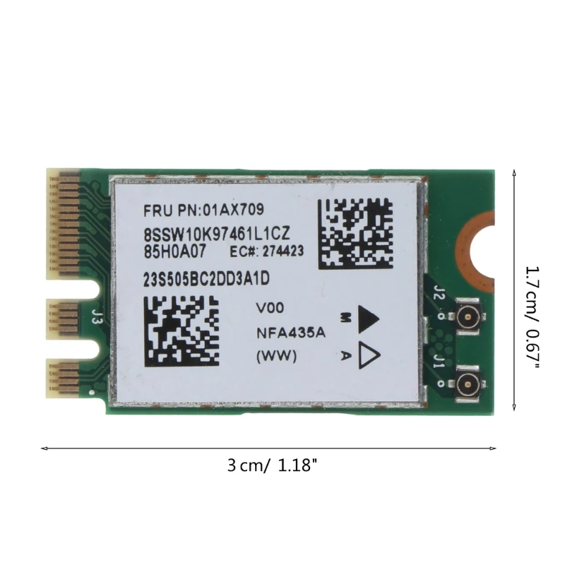 QCNFA435 2.4G/5GHZ Dual Band Wireless Card Network Card 802.11AC Replacement for 310 510-15IKB E31 E470 E570 01AX709