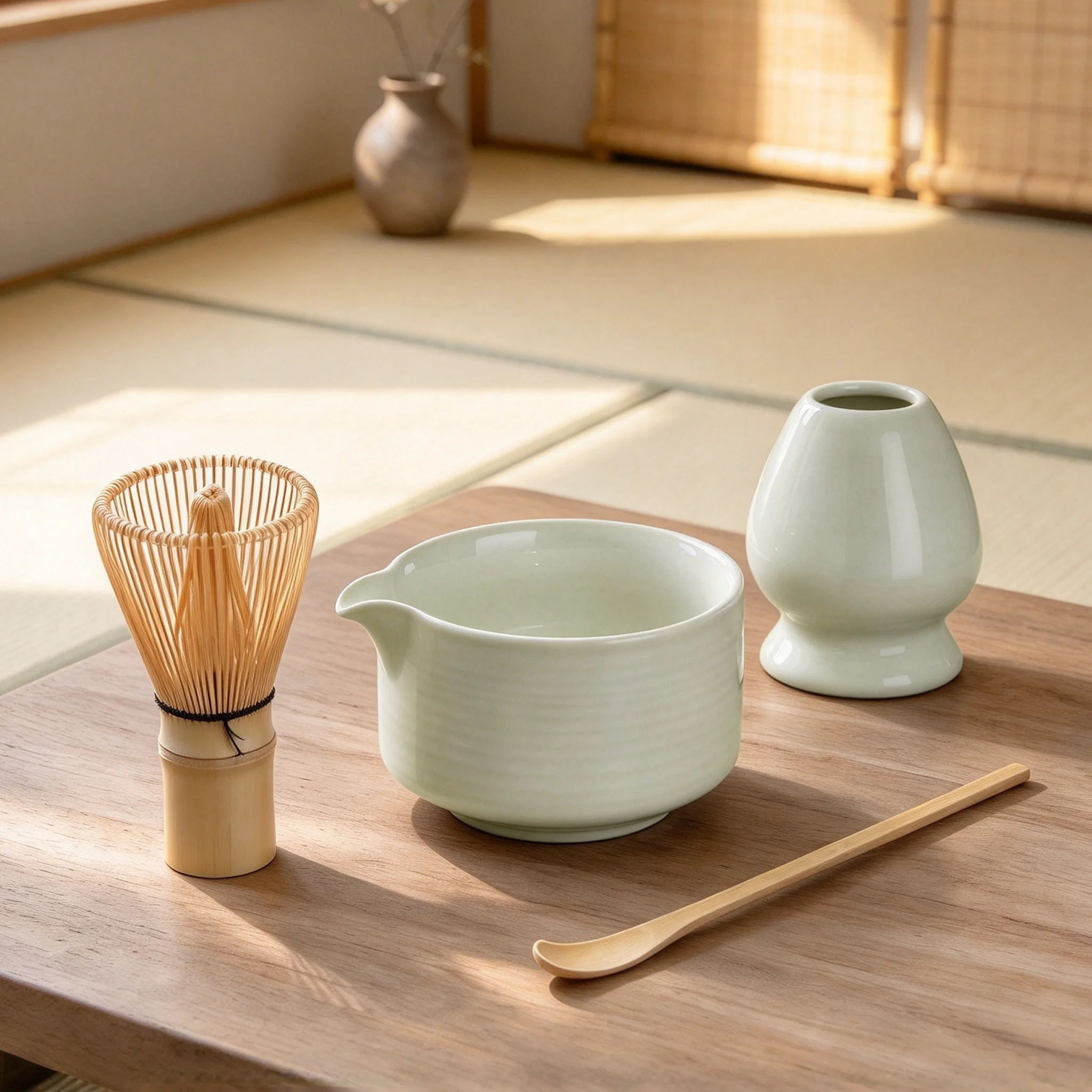 Japanese Matcha Tea Set Bamboo Whisk Chasen Matcha Bowl Spoon Traditional Tea Ceremony Tools Kit Gift Matcha Making Accessories