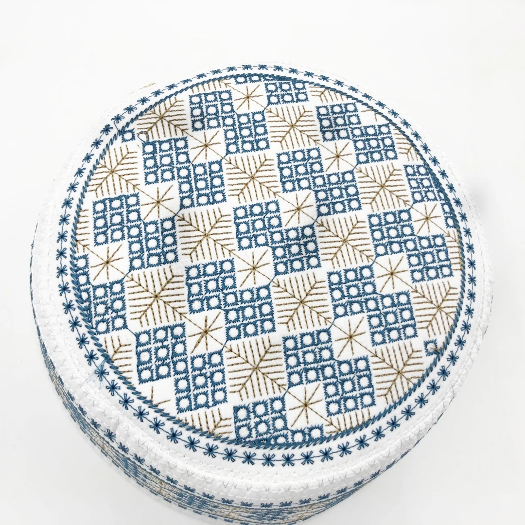 Gorras musulmanas para hombres, productos de impuestos de Colthing, sombrero de oración de Turquía, Kufi, Kippah islámico, bordado judío saudí, 03241