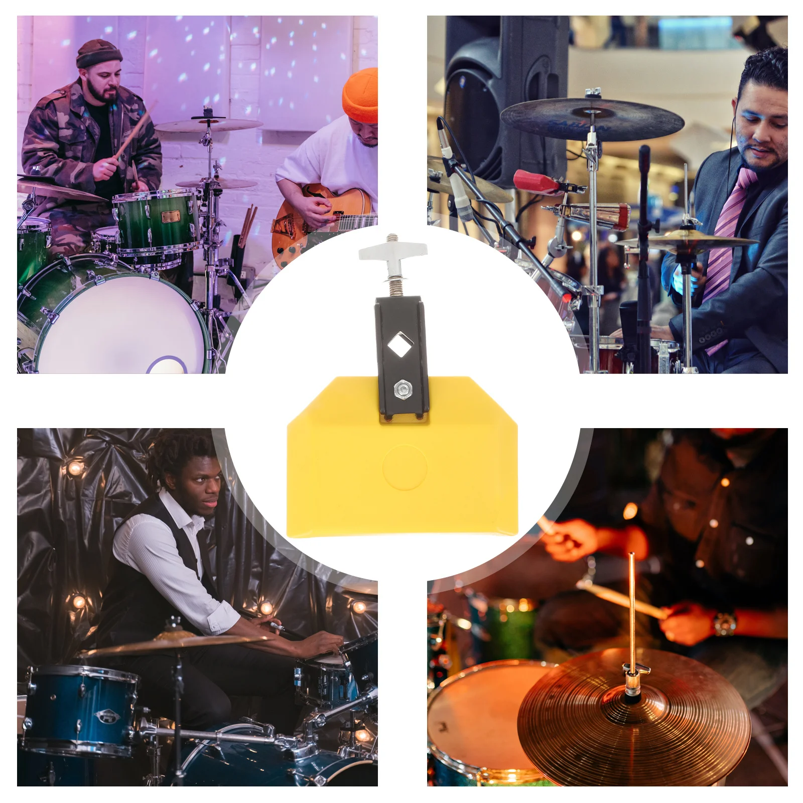 

Durable Plastic Cowbell Metal Drum Set Accessory Percussion Instrument Educational Music Supply Kids Musical Instrument