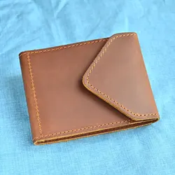 Handmade Leather Card Holder Wallet Trifold Designer Identity Badge Holders Visit Pasjeshouder Remove Credit Card