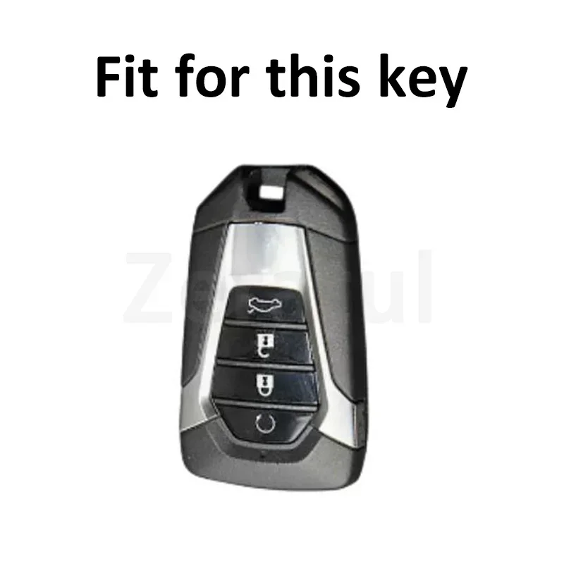 Auto Accessories 4 Buttons Key Fob Cover for ISUZU Key Case For Isuzu D-Max X-Terrain Pickup 2022 2023 MU-X LS-T X Series DMAX