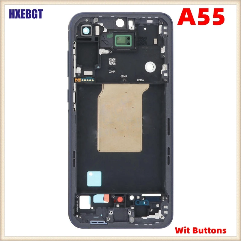 For Samsung Galaxy A55 5G sm-A556 LCD Front Frame Bezel Middle Faceplate Housing Chassis + Buttons Smartphone Repair Parts