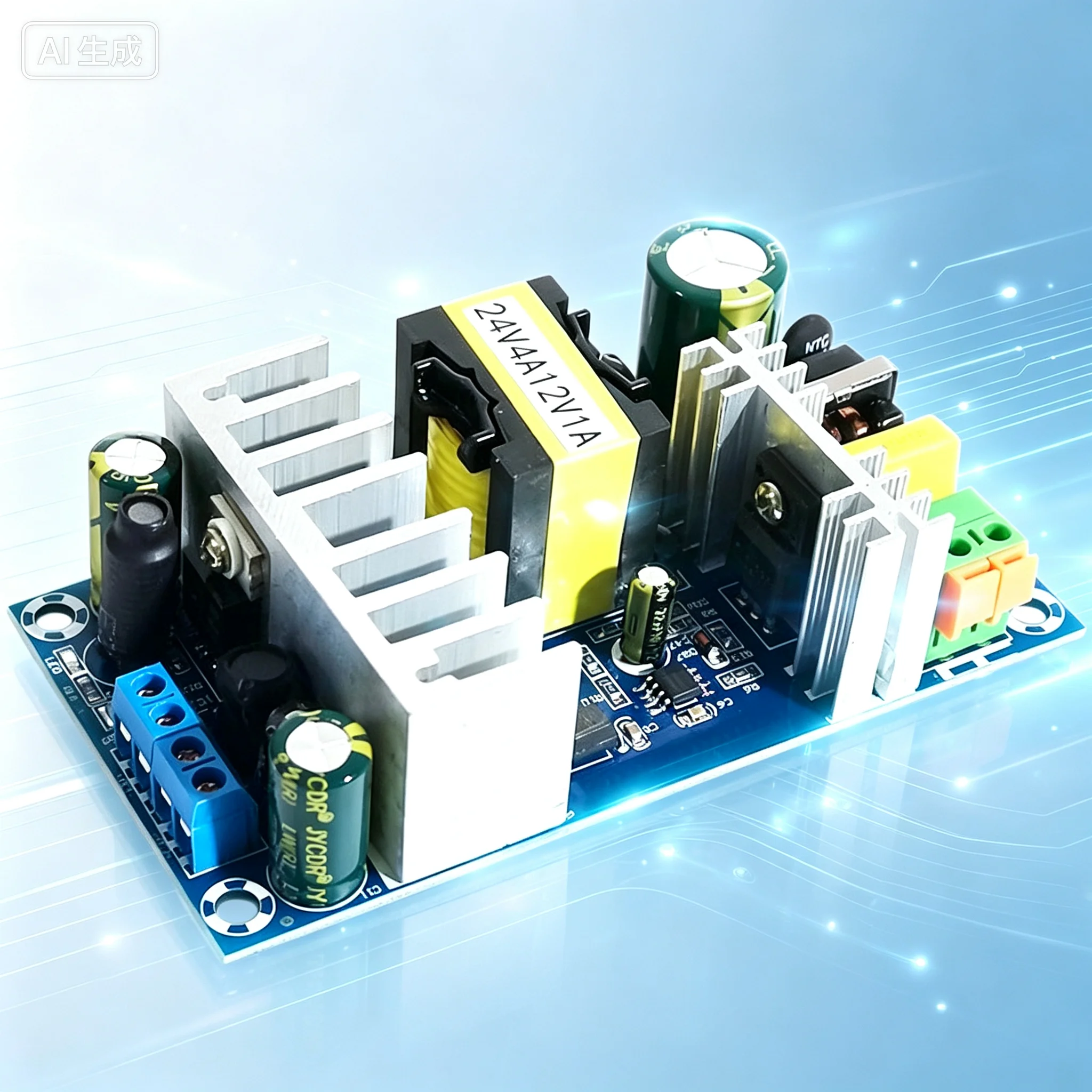 Dual Output Power Module for AC-DC 24V4A 12V1A Bare Board