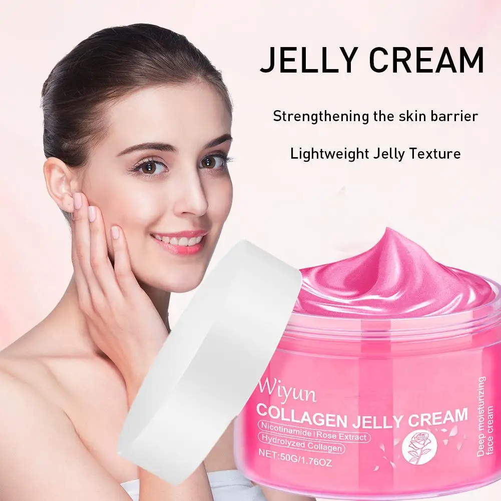 

50g Collagen Jelly Cream Niacinamide Collagen Moisturizing Tender Skin Care Shrink Pore Anti-Aging Hydration Brighten Face Cream