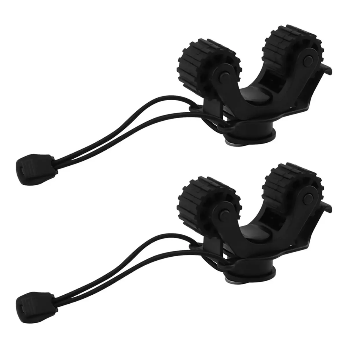 PROMOTION~ 2Pcs Adjustable Kayak Paddle Holder with Dual Heads Universal Track Mount for Paddles,Kayak Fishing Accessories