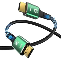 UTHAI TJ-A027 8K60HzHD Connection Cable Projector TV Computer 3D Aluminum Case Dark Green HD2.1 Oxygen Free Copper Mi HD Cable