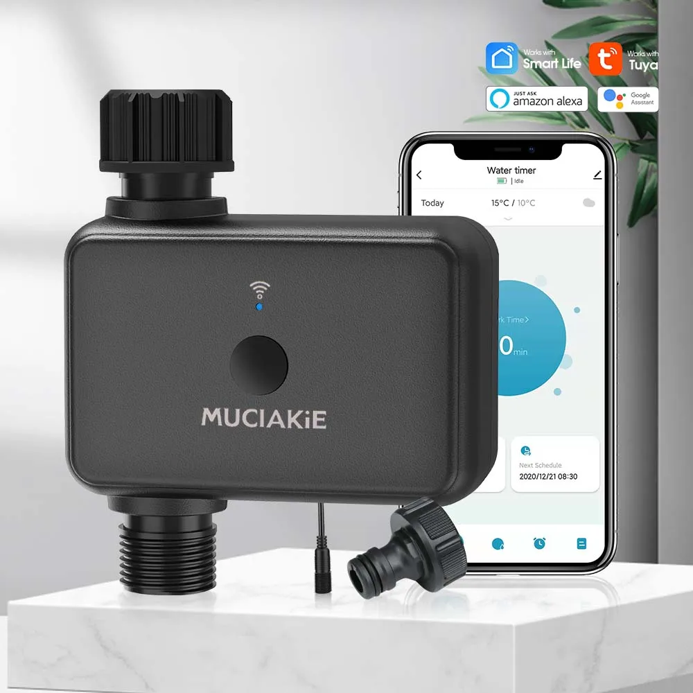 Garden 2.4GHz & 5GHz Dual-band WiFi Irrigation Timer Intelligent Remote APP Control Automatic Watering System IP55 Waterproof